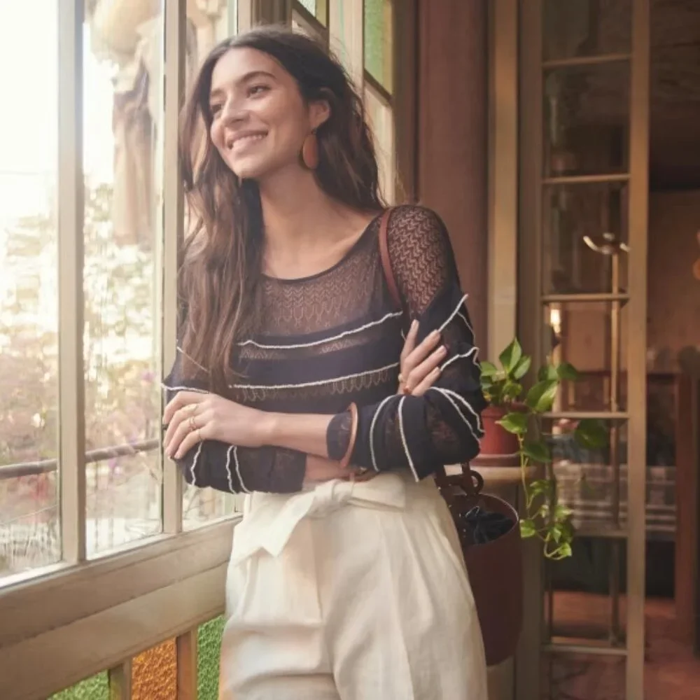 Sezane Navy Aloys Jumper - Picture 2 of 6